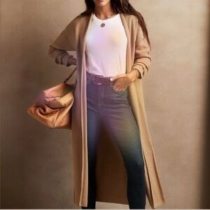 Banana Republic Camel Duster Longline Sweater